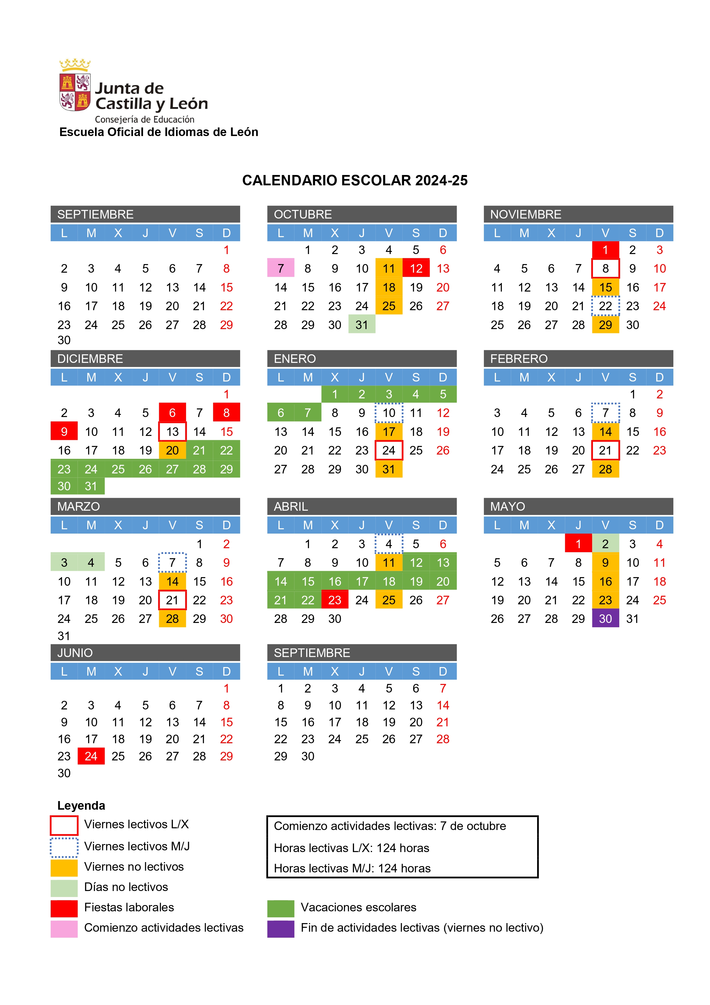 Calendario 204 2025